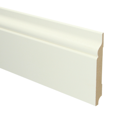 MDF plinthe romantique 120x15 blanc prép. RAL9010
