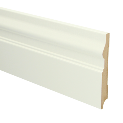 MDF plinthe renaissance 120x15 prép. blanc RAL9010