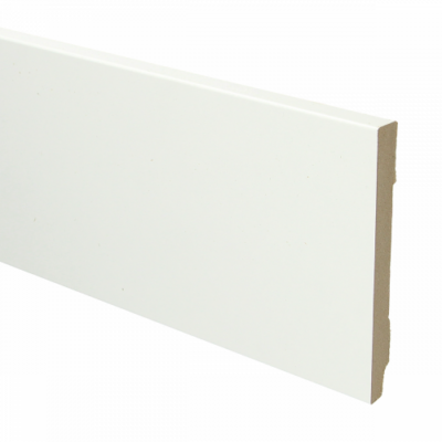 Whiteline plinthe droite 120x12 blanc déjouée