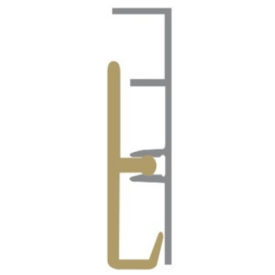 Plinthe droite en aluminium 60x15 acier inoxydable