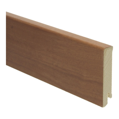 Plinthe cubique 60x16 placage fin Afzelia Doussié laqué