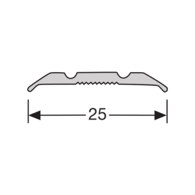 Profil de dilatation vis 25 mm alu acier inoxydable