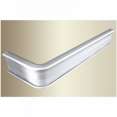 Escalier coulissantprof 846 coin gauche 3mm PVC argenté