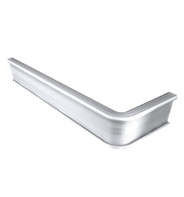 Escalier coulissantprof 845 angle droit 3mm PVC argenté