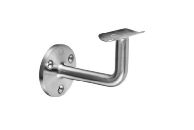 Support de main courante acier inoxydable creux - bois/plaque de plâtre