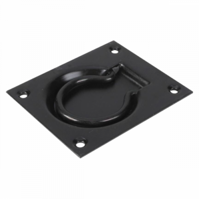 Luikring rond zwart 90 x 75 mm