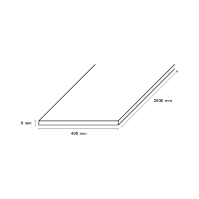 Film pour rampe d'escalier 40 x 280 cm RAL9003/RAL9016
