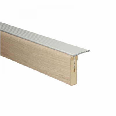 Marche d'arr alu arg Orleans Chêne Sable 121x5,7cm