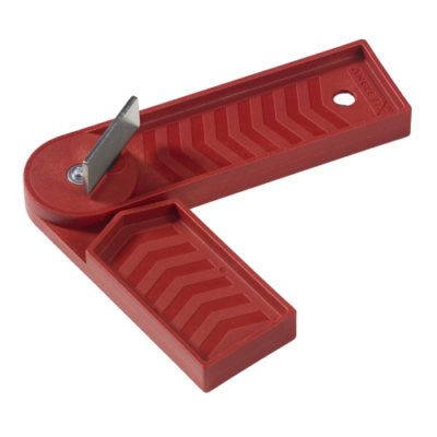 Équerre d'onglet en plastique rouge