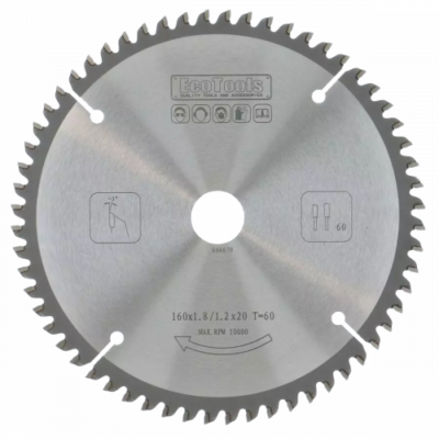 Lame de scie circulaire 160x1,8x20 60 dents (fine) [alu/trespa]