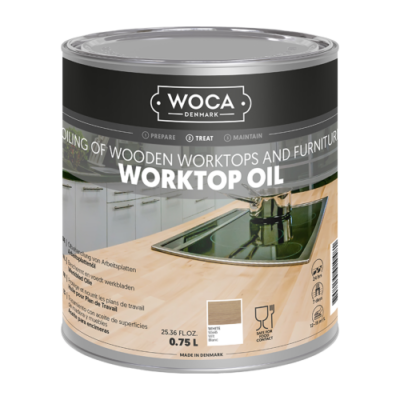 WOCA Huile de Plan de Travail Blanc 0,75 L
