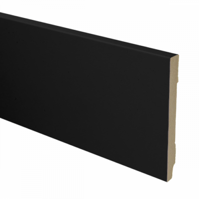 Plinthe MDF droite 120x12 noire feuillée