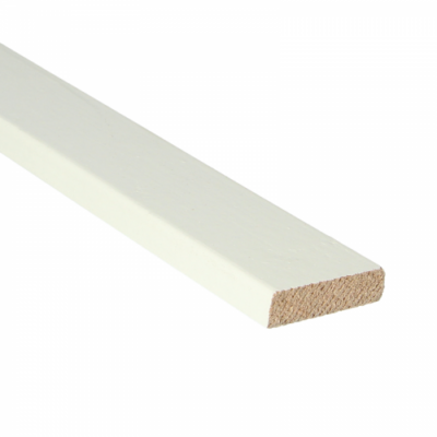 Latte d'extrémité Meranti droite 45x12 mm blanc apprêté