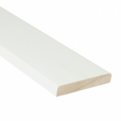 Latte d'extrémité Meranti droite 68x12 mm blanc apprêté