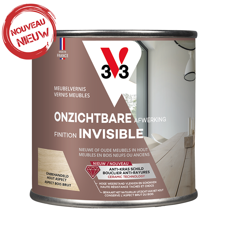 V33 - VERNIS MEUBLE FINITION INVISIBLE « EFFET BOIS NU » - MAT