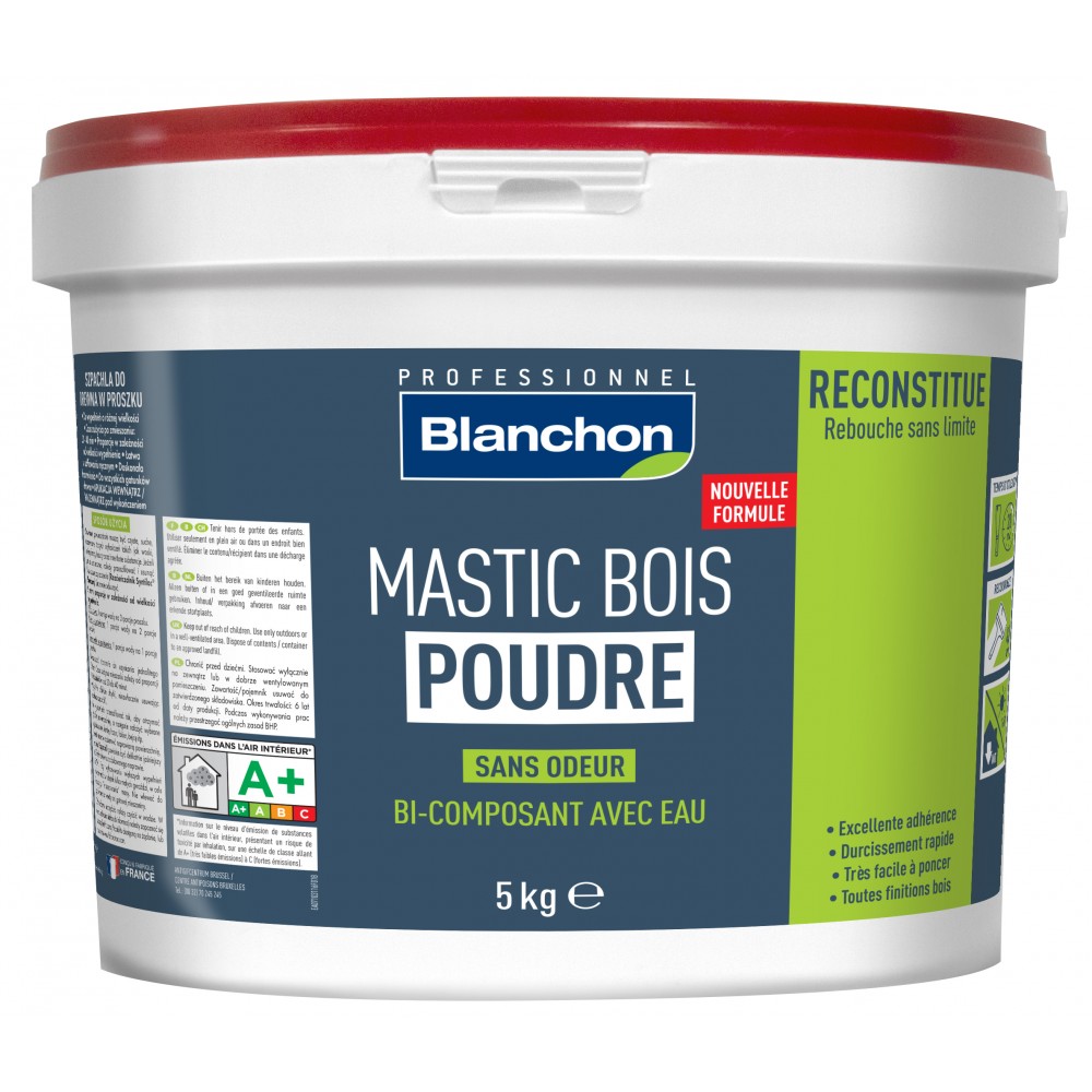 Blanchon - Mastic à bois en poudre bi-composant avec eau - sans odeur – Image 4