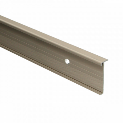 Profilé de nez de marche 14x43mm pour PVC de 2-3mm en acier inoxydable.
