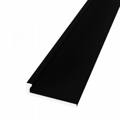 Profilé de finition 301 non percé 3 mm noir thermolaqué
