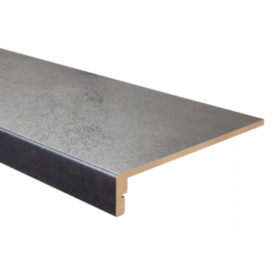 CPL marche d'escalier en acier noir 115 x 32 cm