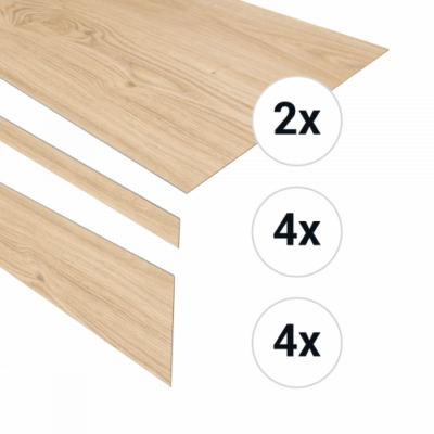 Ensemble de marches en PVC crème brûlée